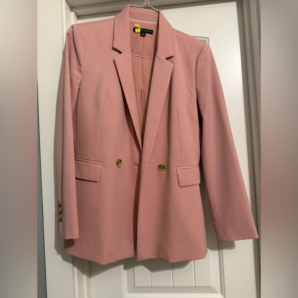 Antonio Melani Pink Double-Breasted Blazer